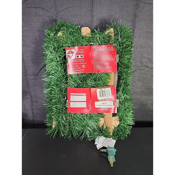 Vintage Santa's Best Green Garland & Lights in One 50 Multi Bulb 12ft Cord NOS - Picture 4 of 6